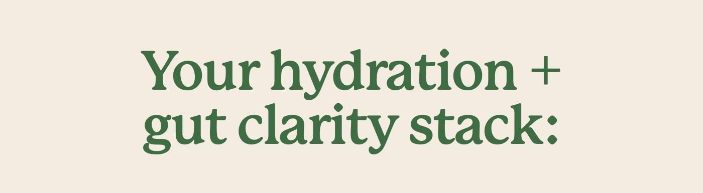Your hydration + gut clarity stack: Your hydration + gut clarity stack: