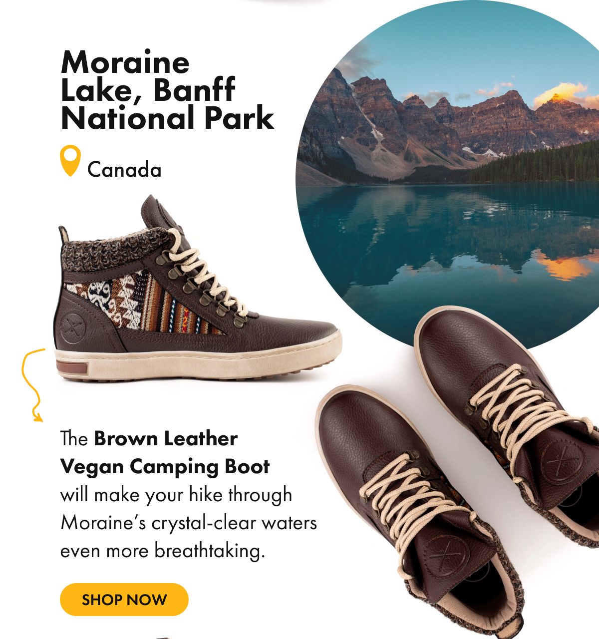 Brown Leather Vegan Camping Boot