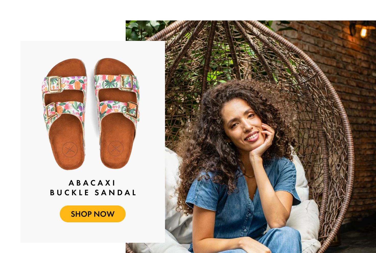 Abacaxi buckle sandal