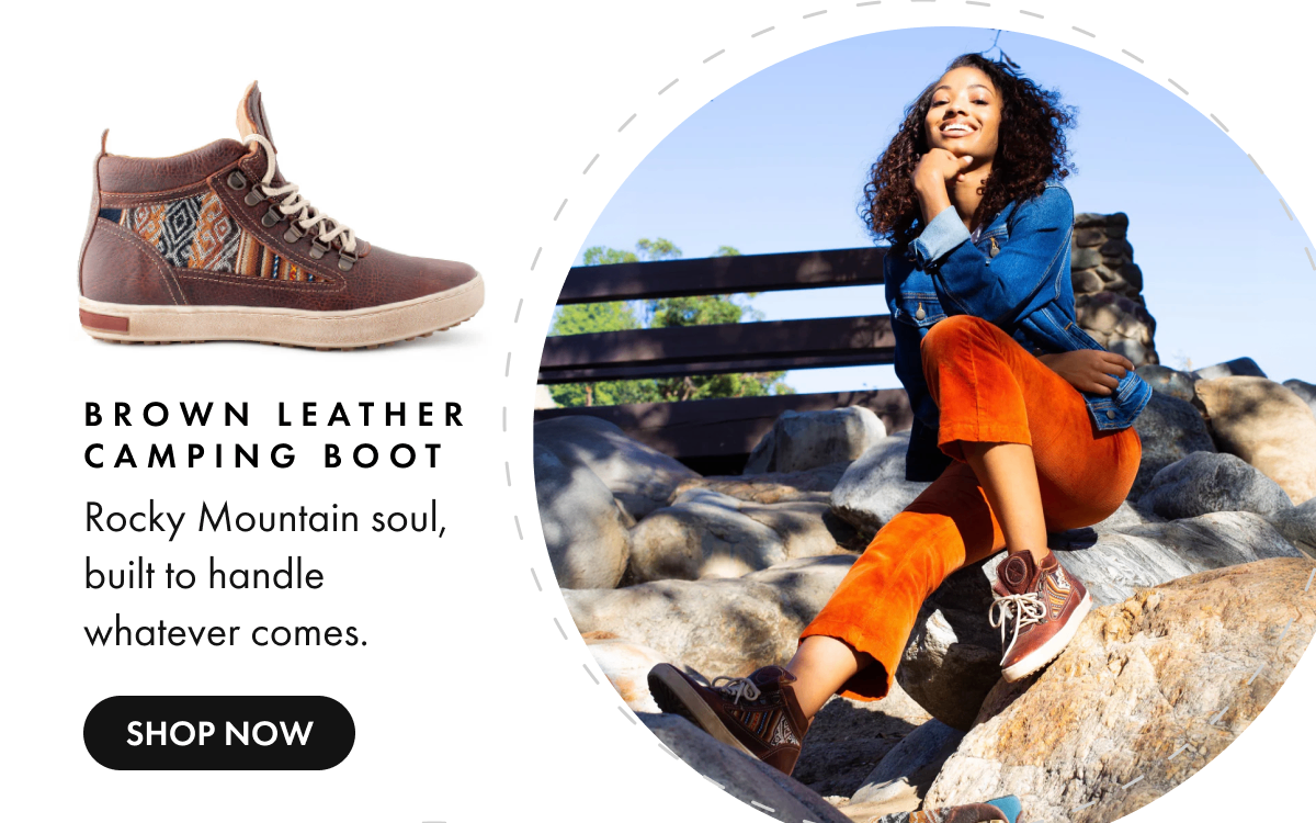 Brown Leather Camping Boot