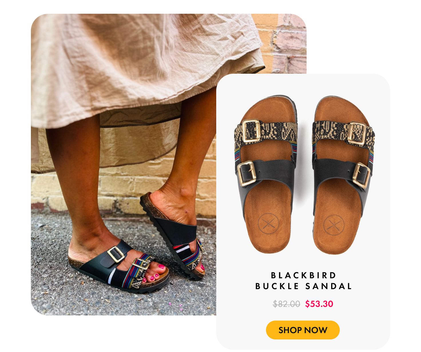 Blackbird Buckle Sandal
