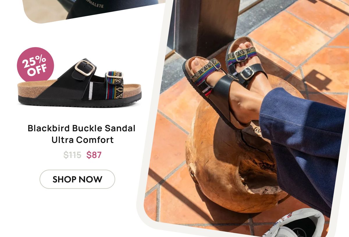 Blackbird Buckle Sandal  Ultra Comfort
