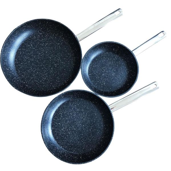 Stonetastic Granite Non-Stick Frying Pans - Set of 3