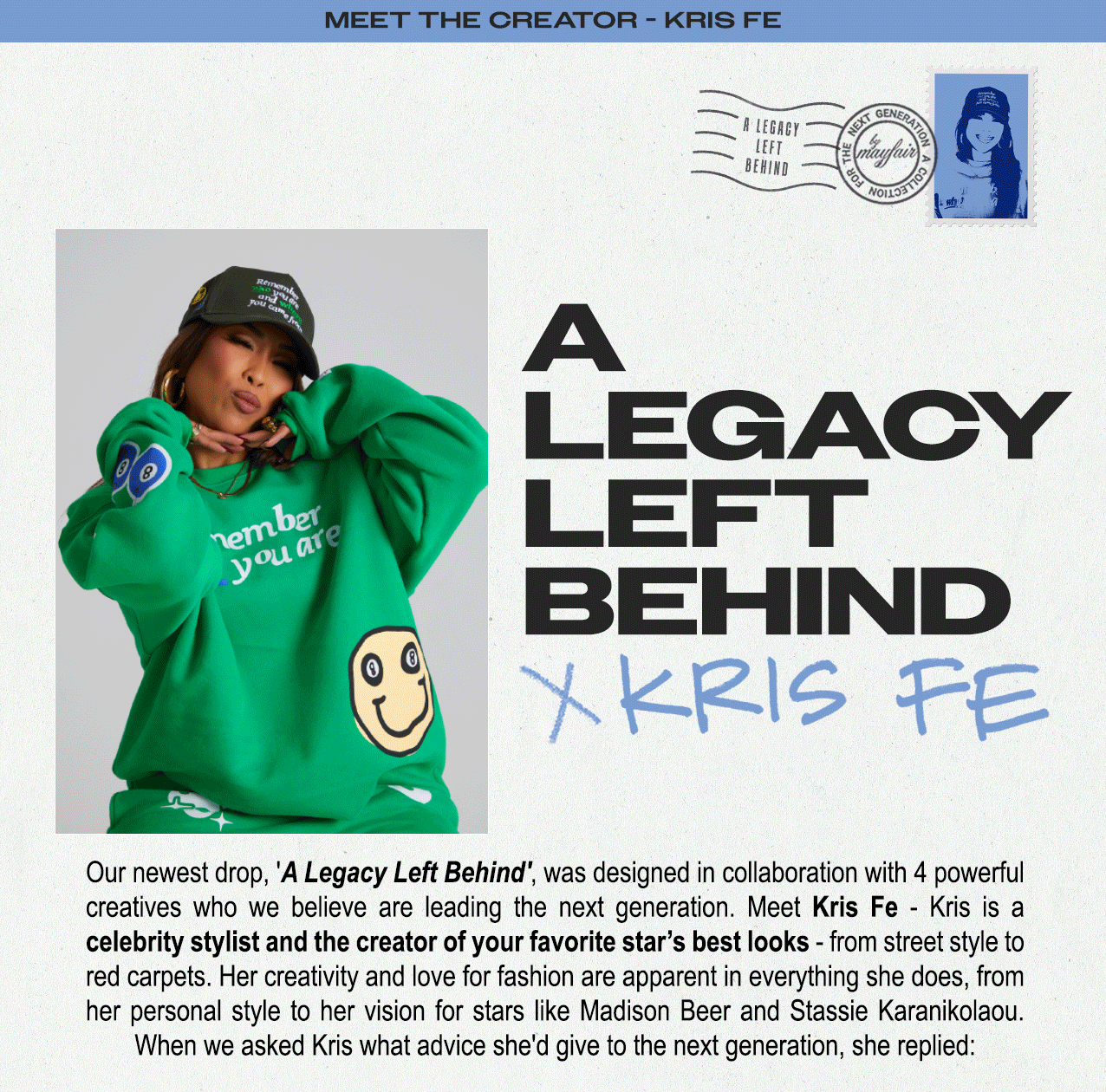MAYFAIR x KRIS FE OUT NOW💚 The Mayfair Group LLC