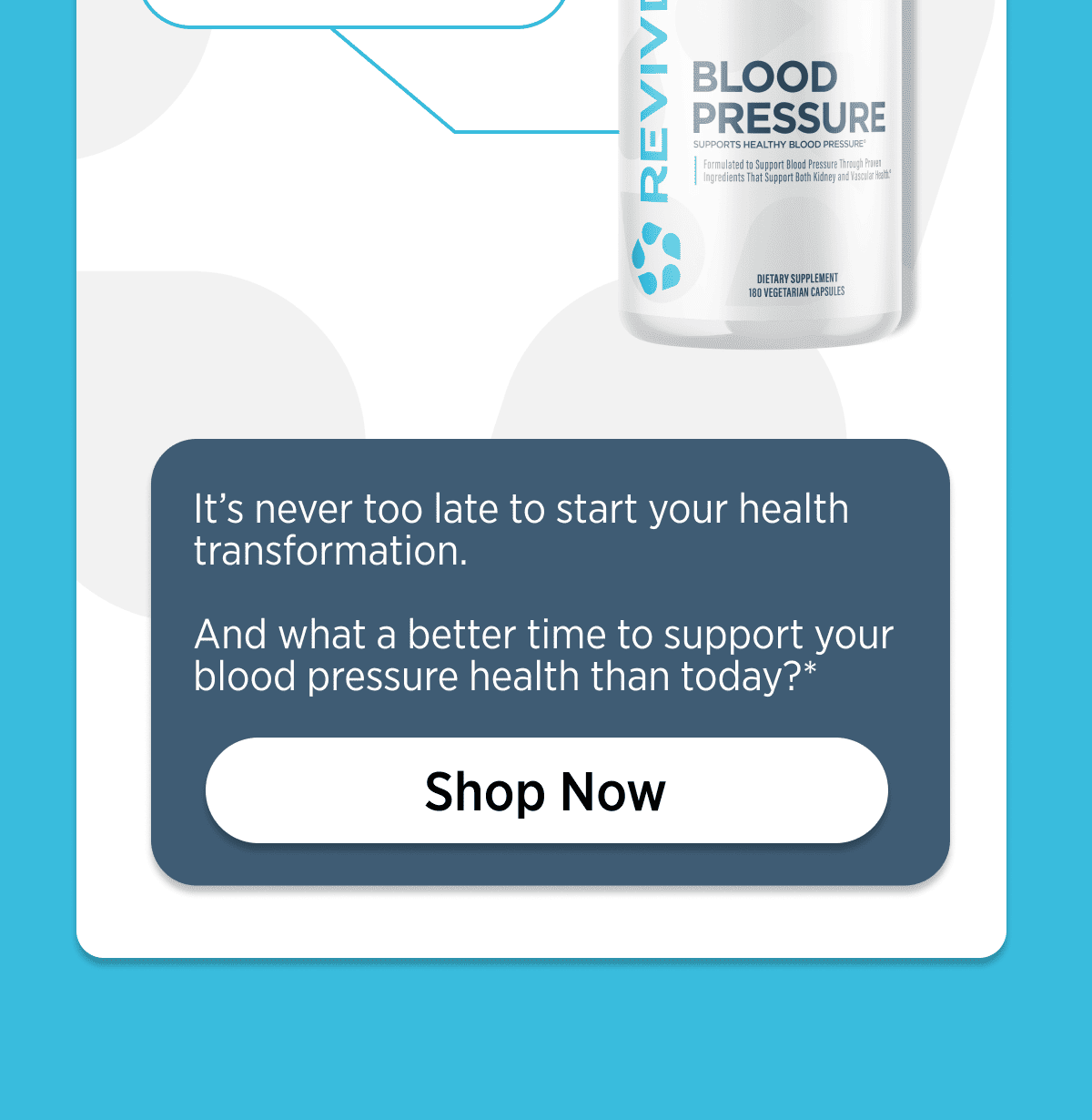 And staying active and taking in the right nutrients