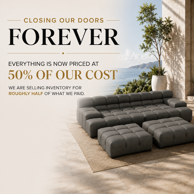Advertisement for a closing sale: "Forever" sale at 50% off, with a "Shop Now" button.