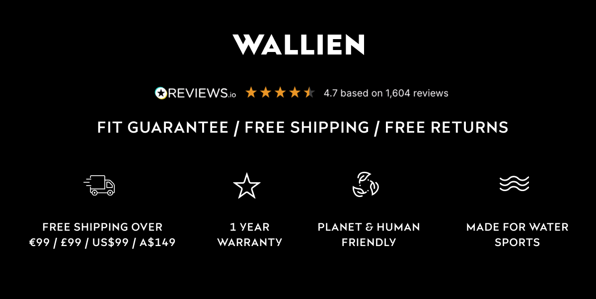 Free Shipping Over €99 / £99 / US$99 / A$149. 1 Year Warranty. Planet & Human Friendly. Made for Water Sports.