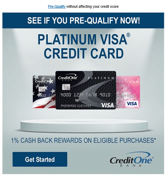 PlatinumVisa from Credit'OneBank 