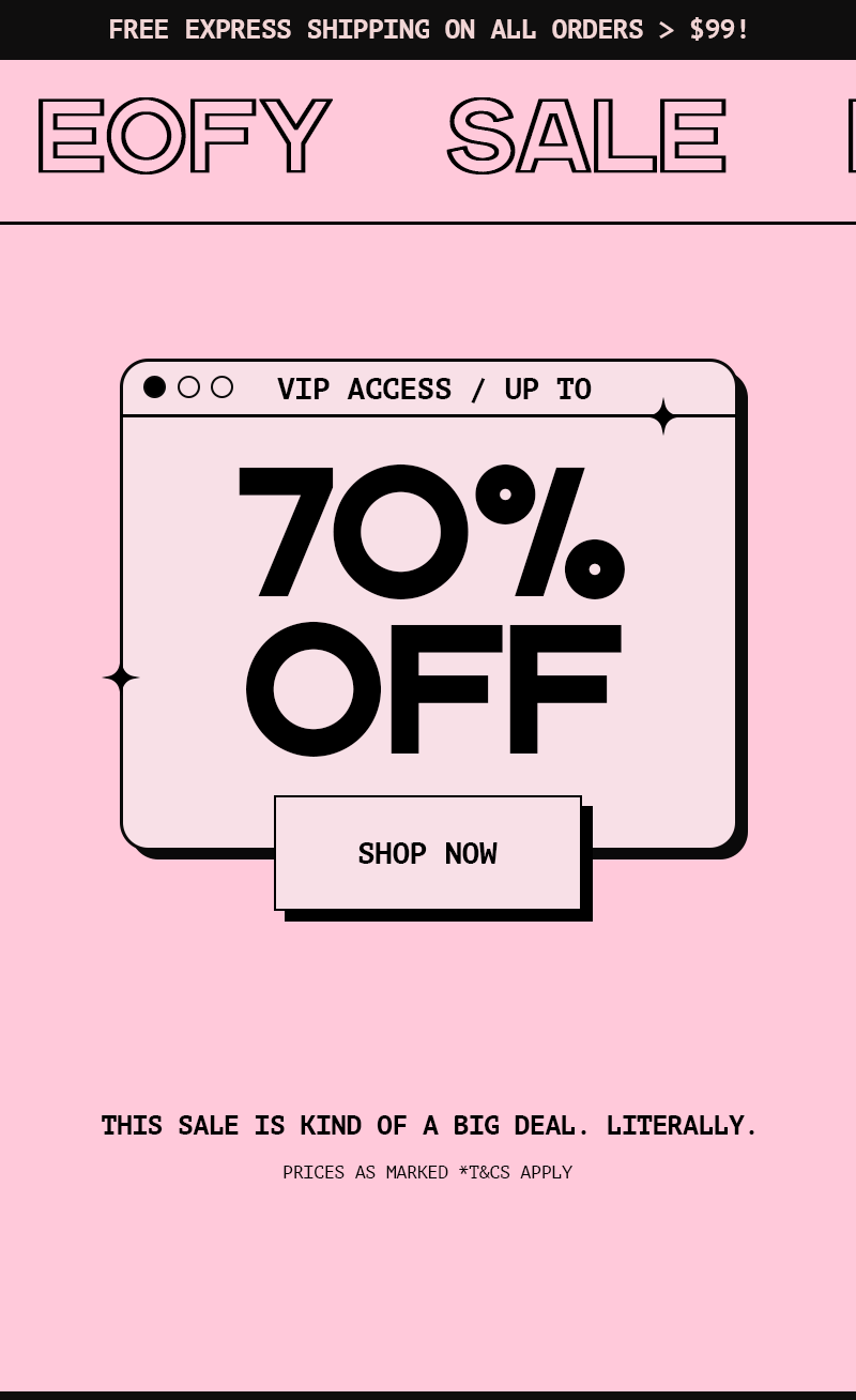 save up to 70% off