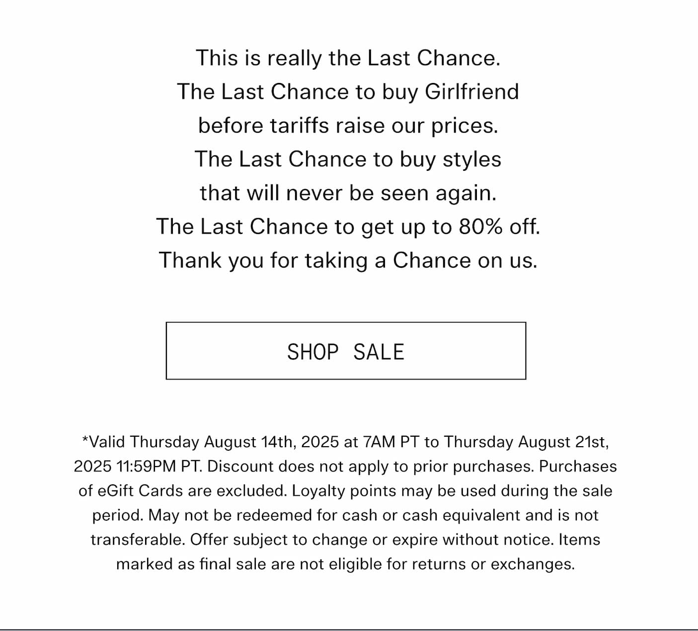 girlfriend collective last chance sale
