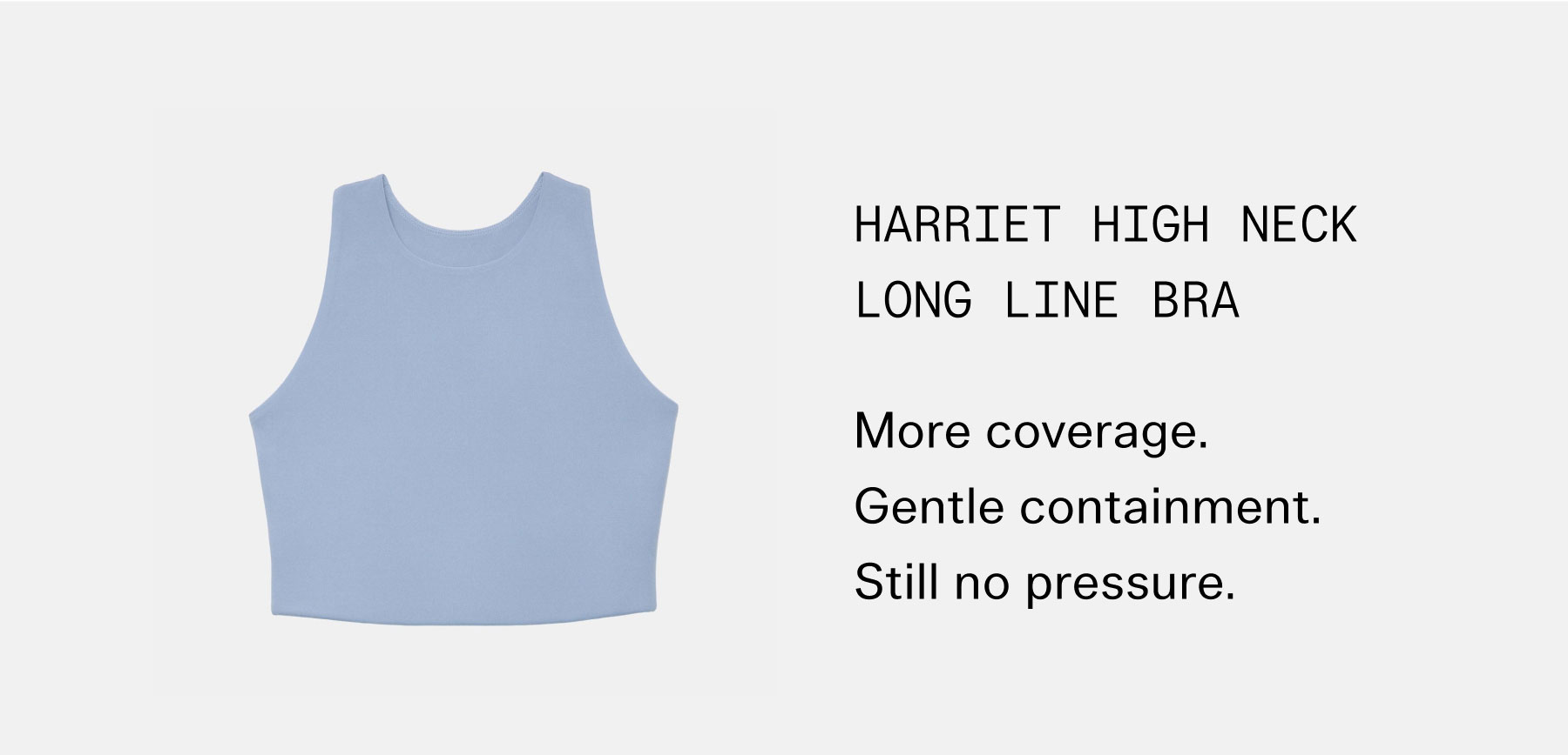 Girlfriend Collective Harriet High Neck Long Line Bra