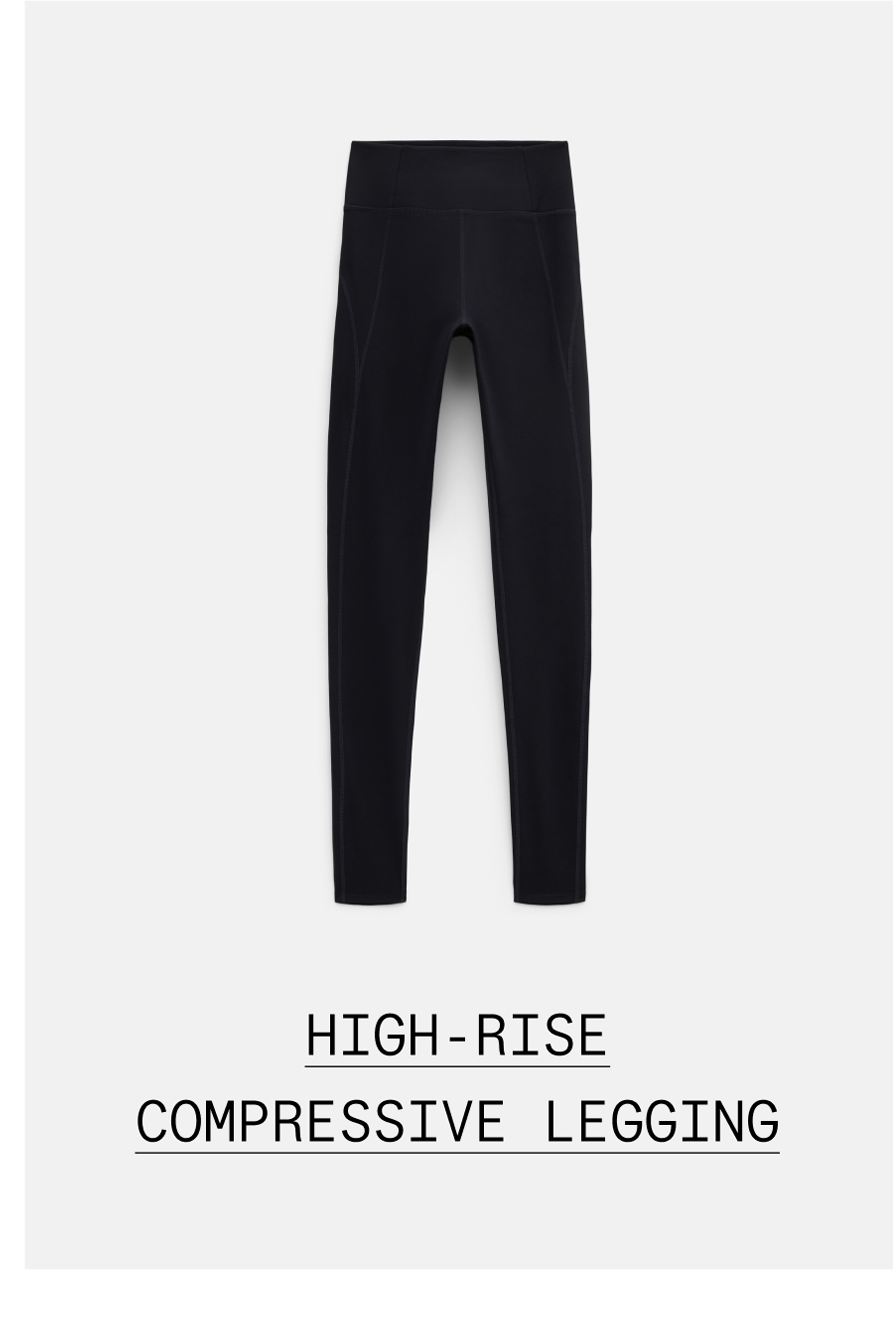 Black Compressive High-Rise Legging
