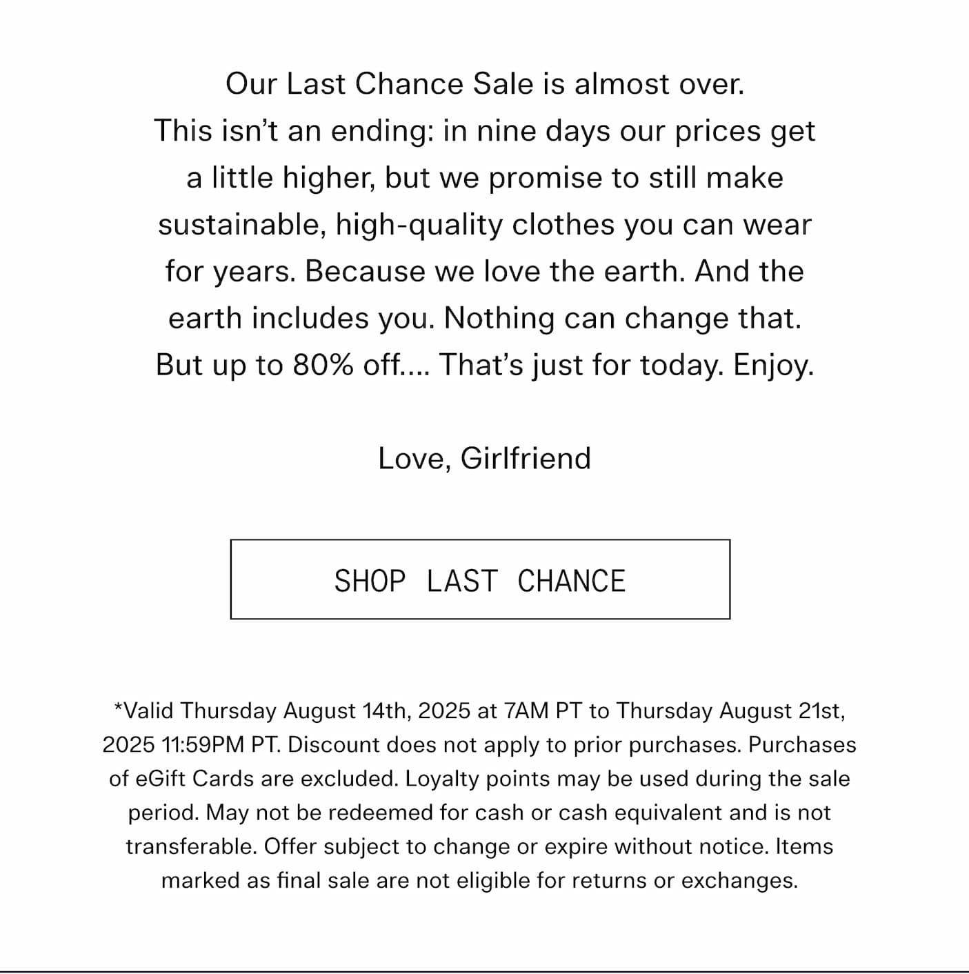 Girlfriend collective shop the anniversary sale
