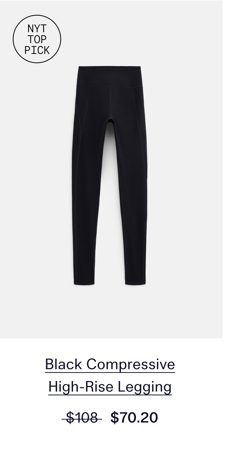 Black Compressive High-Rise Legging