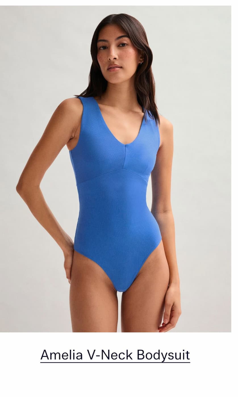 Cobalt Amelia V-Neck Bodysuit