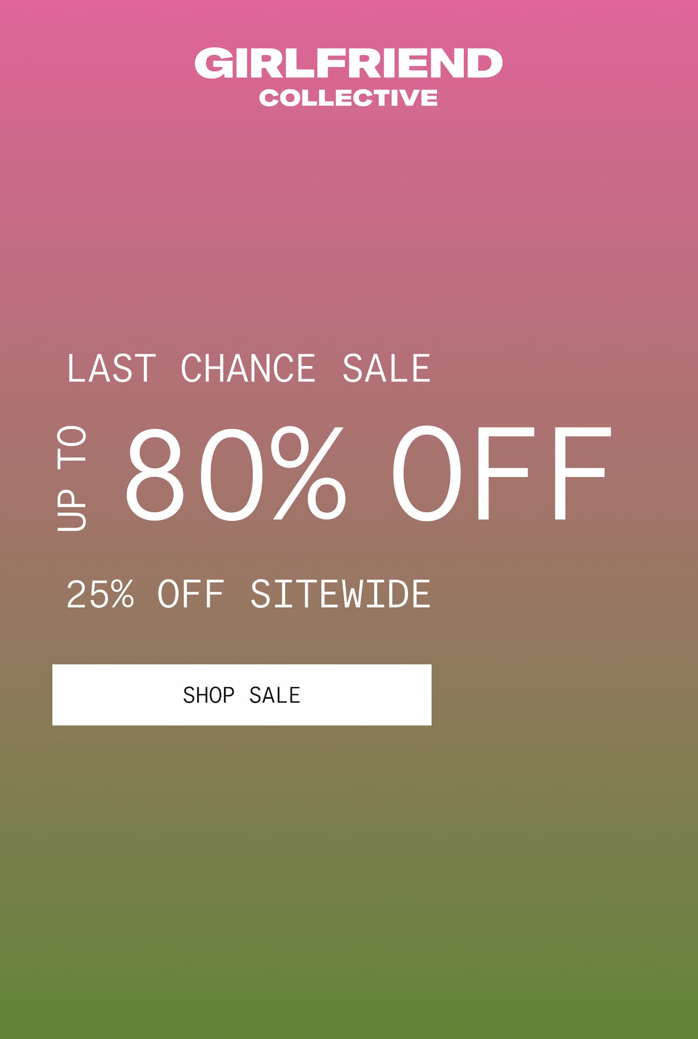 Girlfriend collective shop the last chance sale