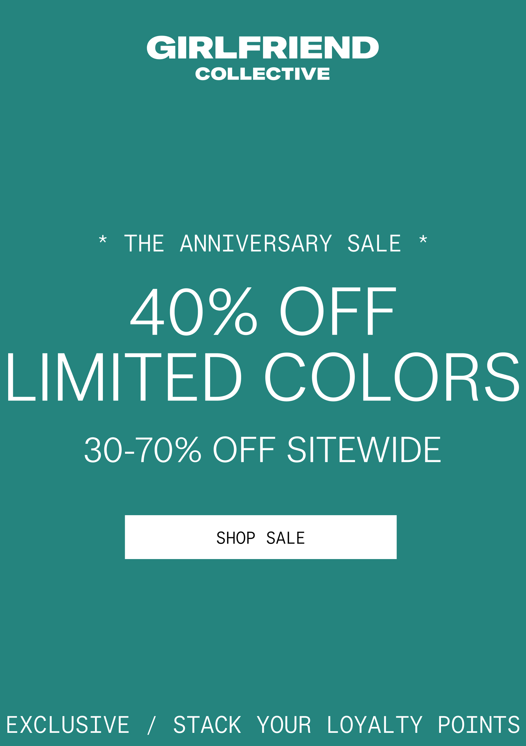 girlfriend collective anniversary sale