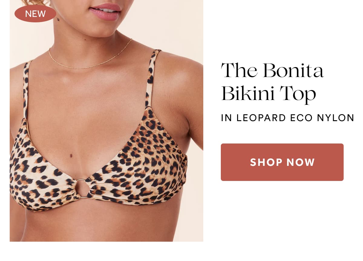 The Bonita Bikini Top IN LEOPARD ECO NYLON | SHOP NOW