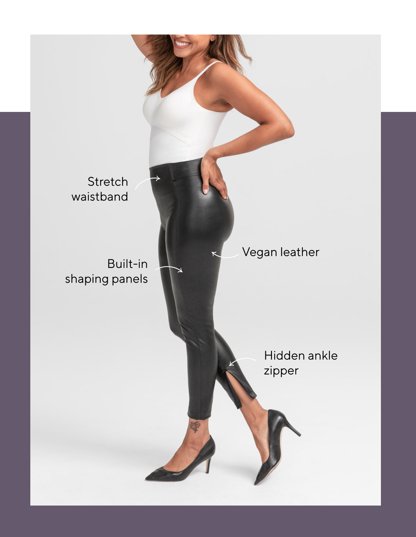 JUST LAUNCHED Vegan Leather Legging Honeylove