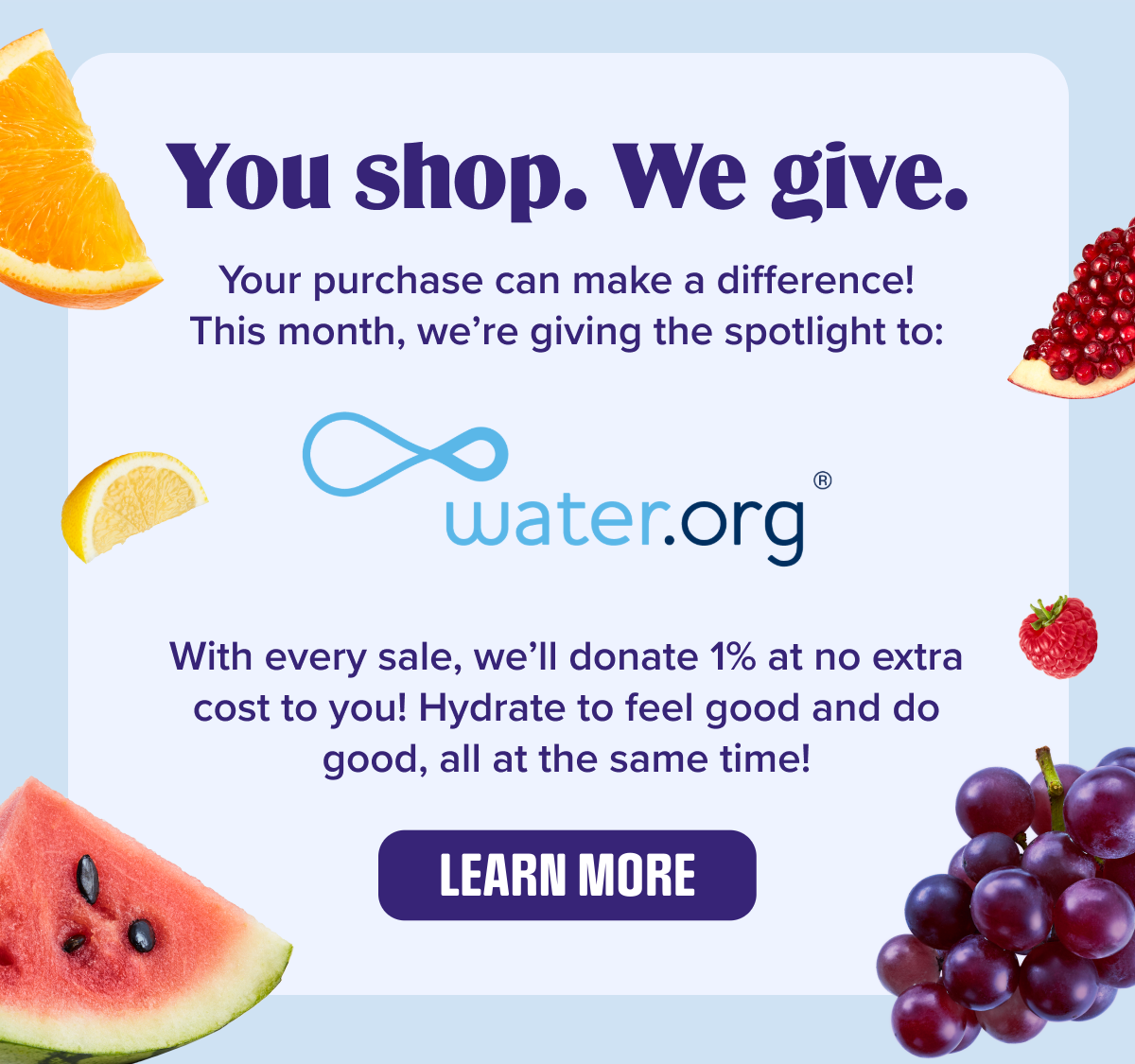 you shop we give