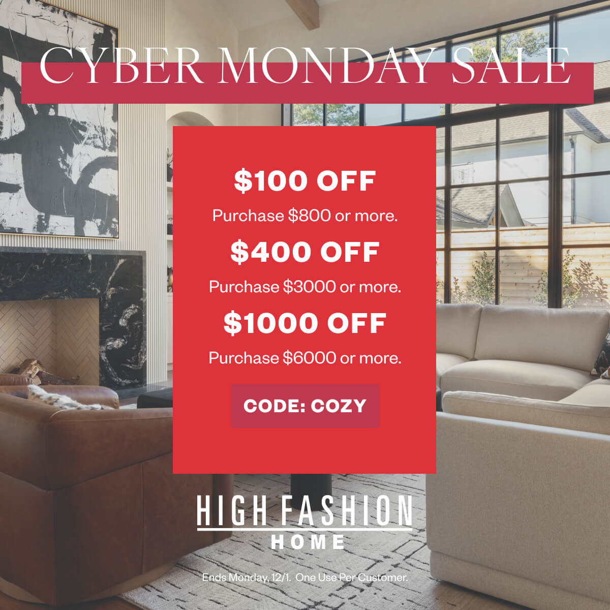 High Fashion Home - Cyber Monday Sale