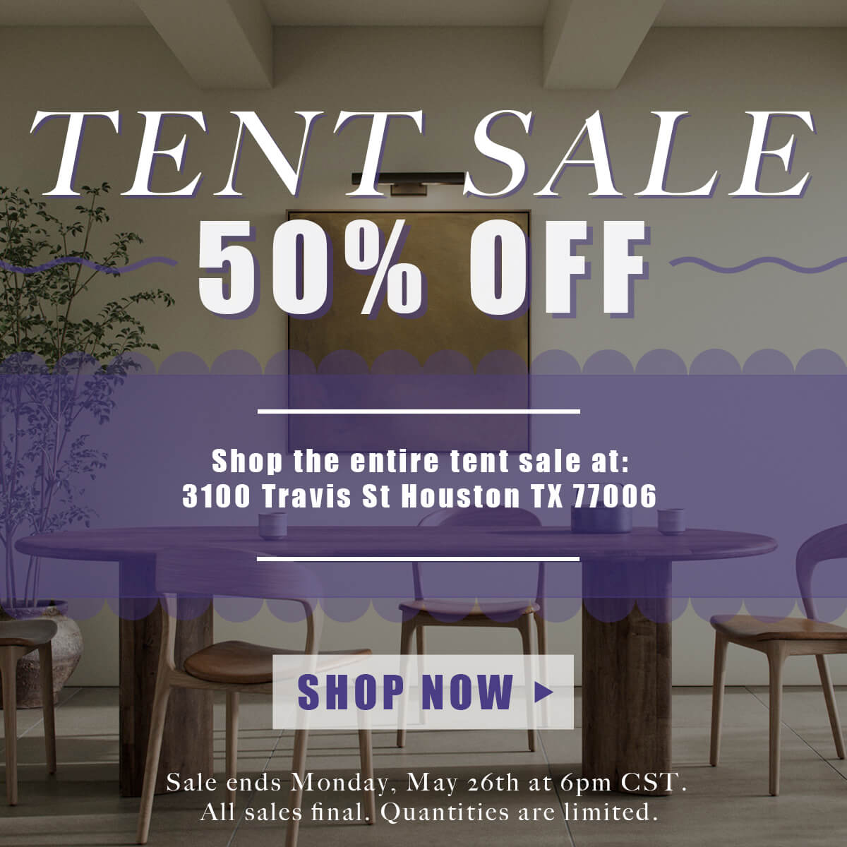 High Fashion Home Tent Sale