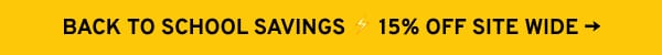 Back To School Savings: 15% off Site wide