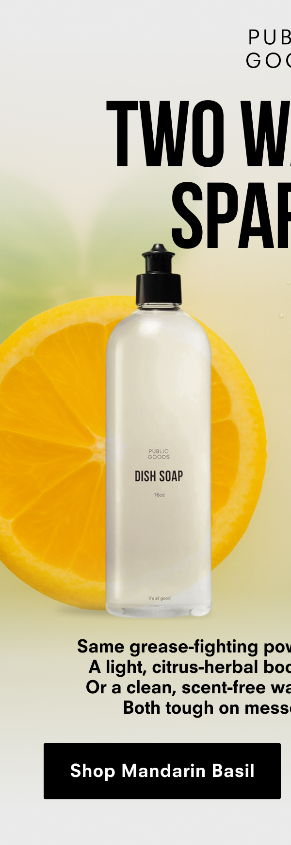 Mandarim Basil Dish Soap