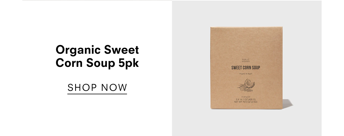 Organic Sweet Corn Soup 5pk