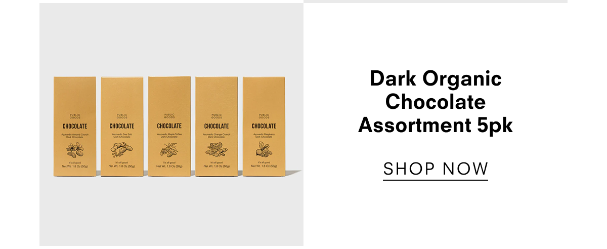 Dark Organic Chocolate Assortment 5pk