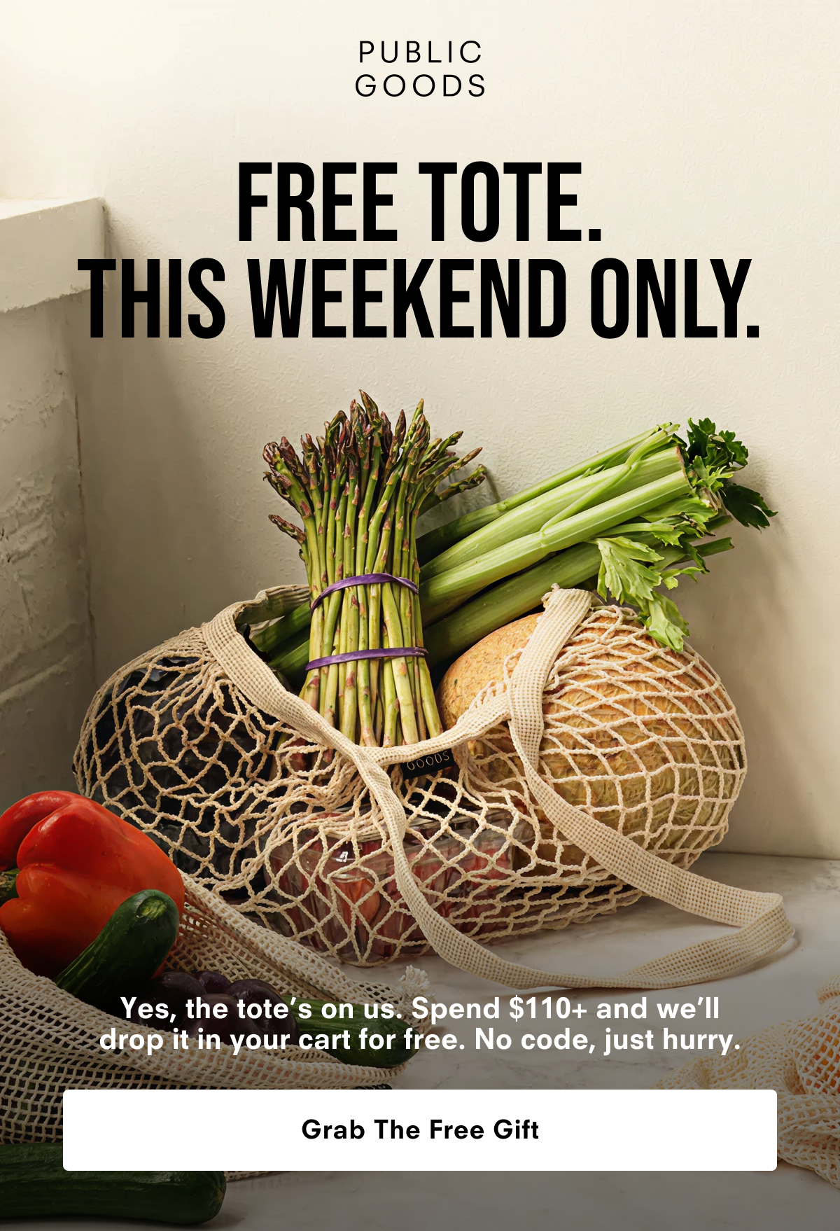 Free Tote. This Weekend Only. Grab The Free Gift.
