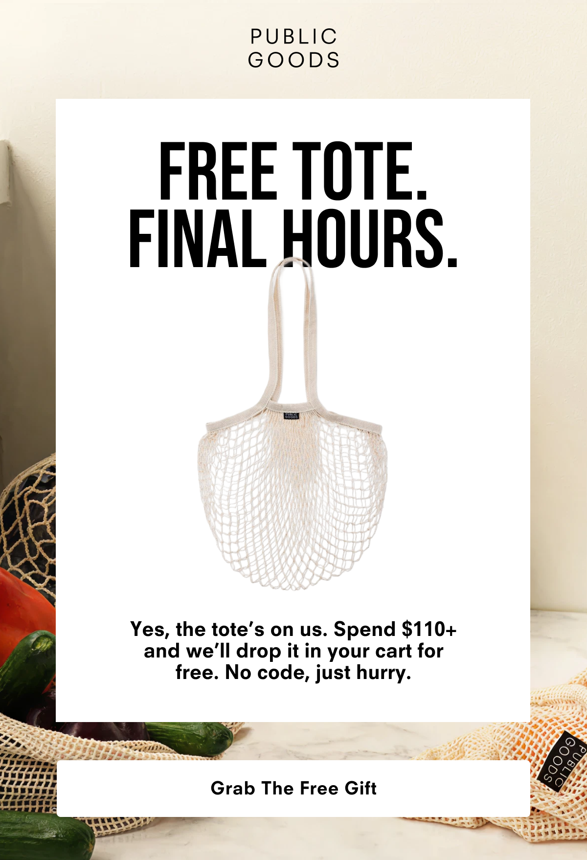 Free Tote. Final Hours. Grab The Free Gift.