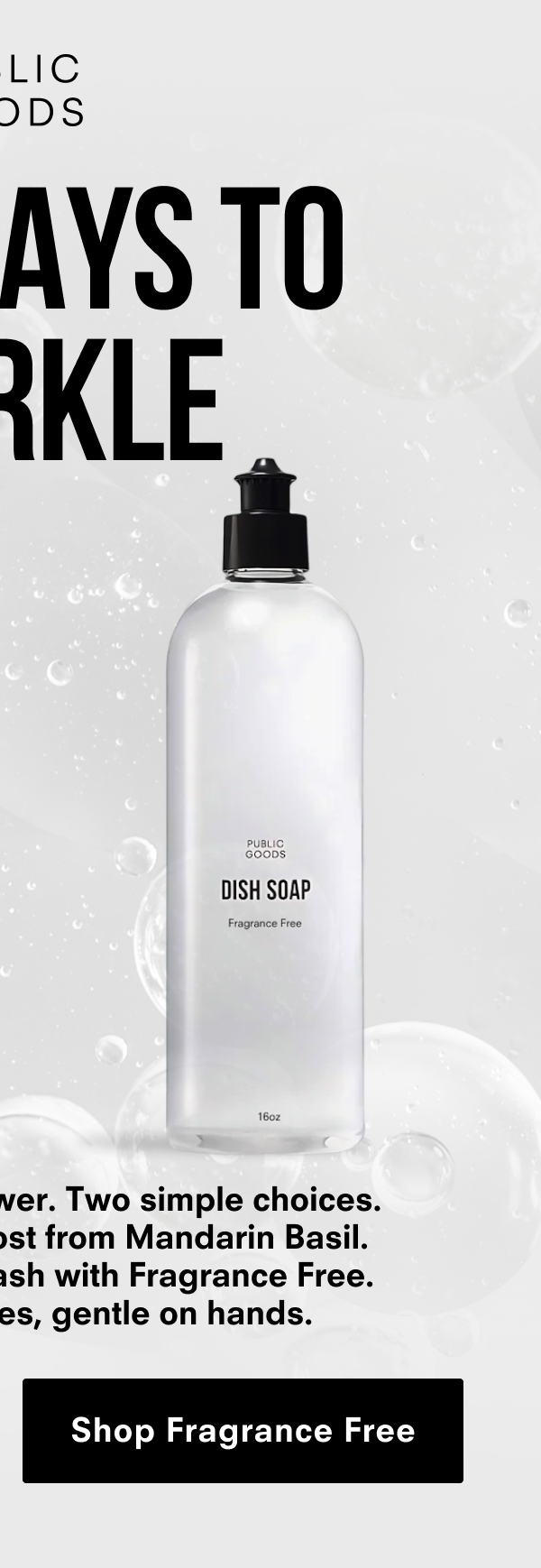 Frafrance Free Dish Soap
