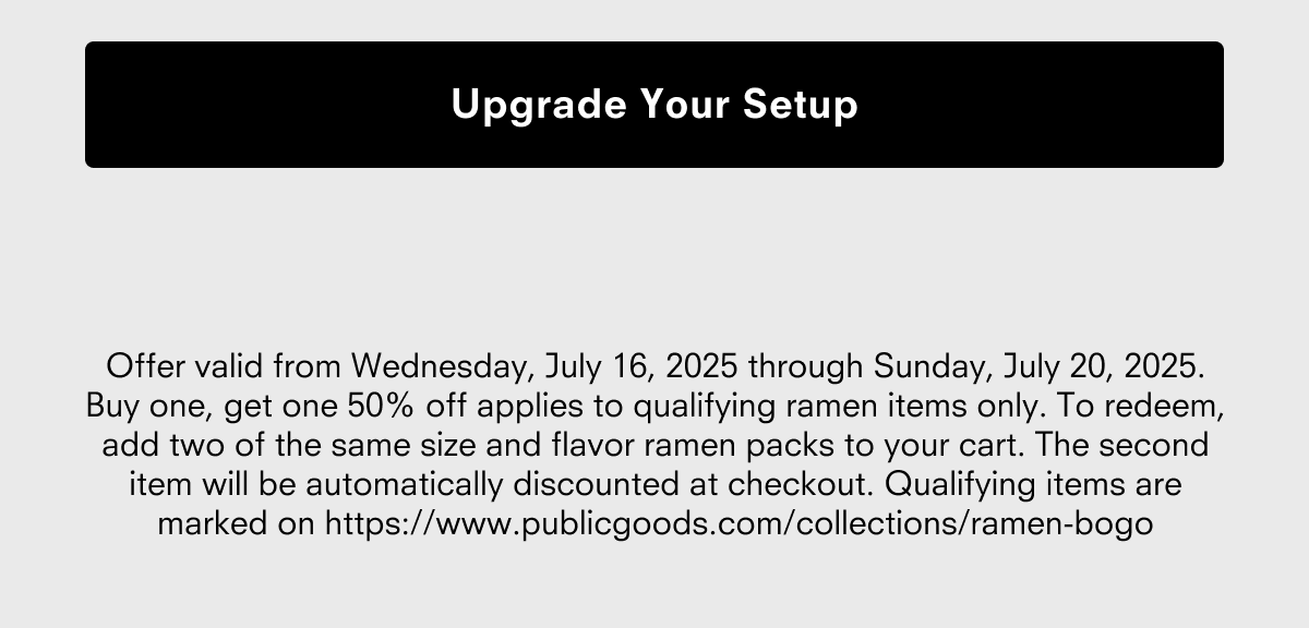 Upgrade Your Setup