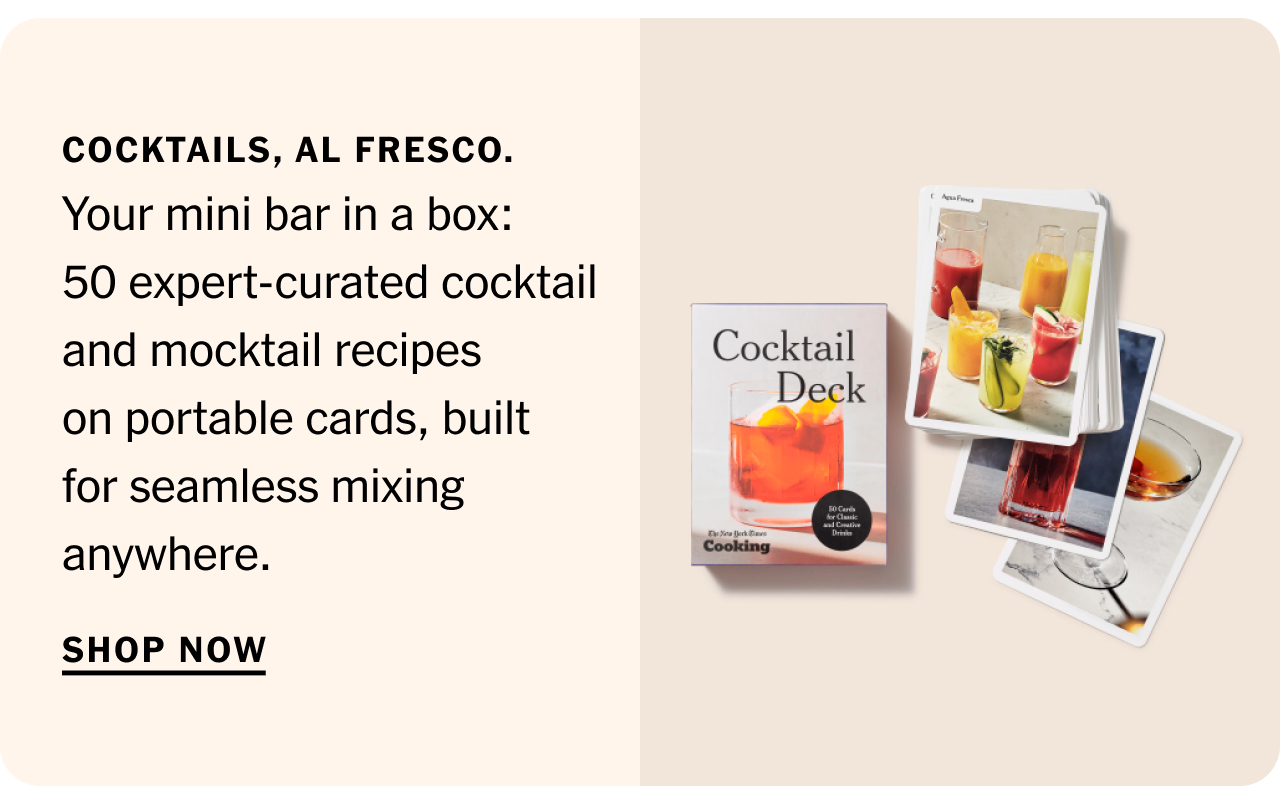 Your mini bar in a box: 50 expert-curated cocktail and mocktail recipes on portable cards, built for seamless mixing anywhere. Shop now.