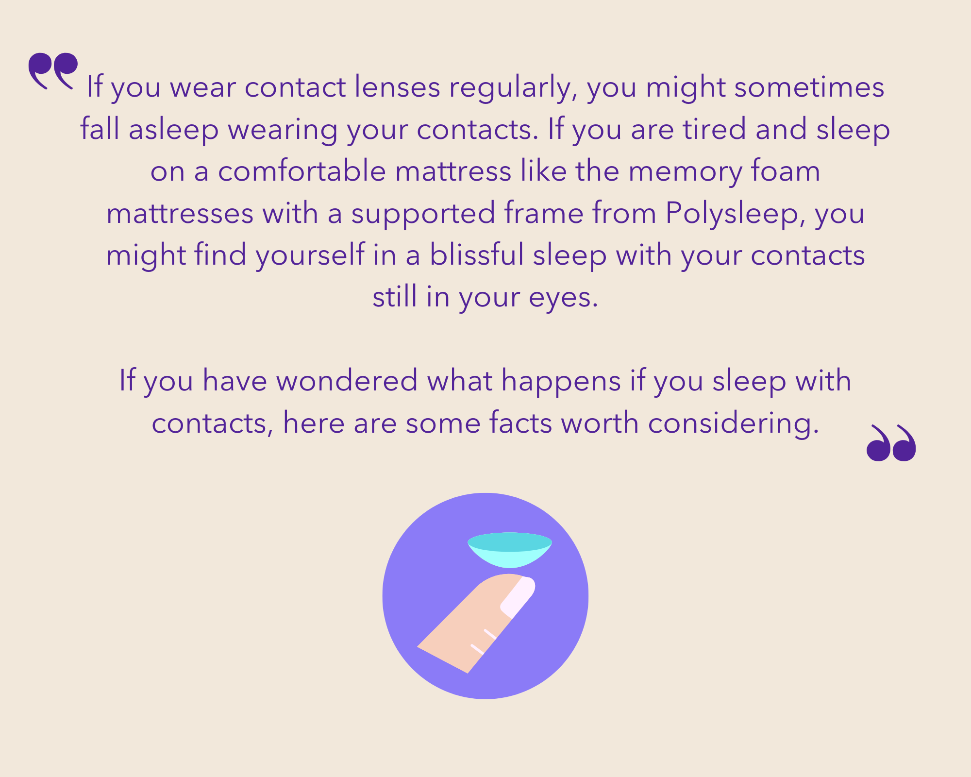 👀 What happens if you sleep with contacts? Polysleep