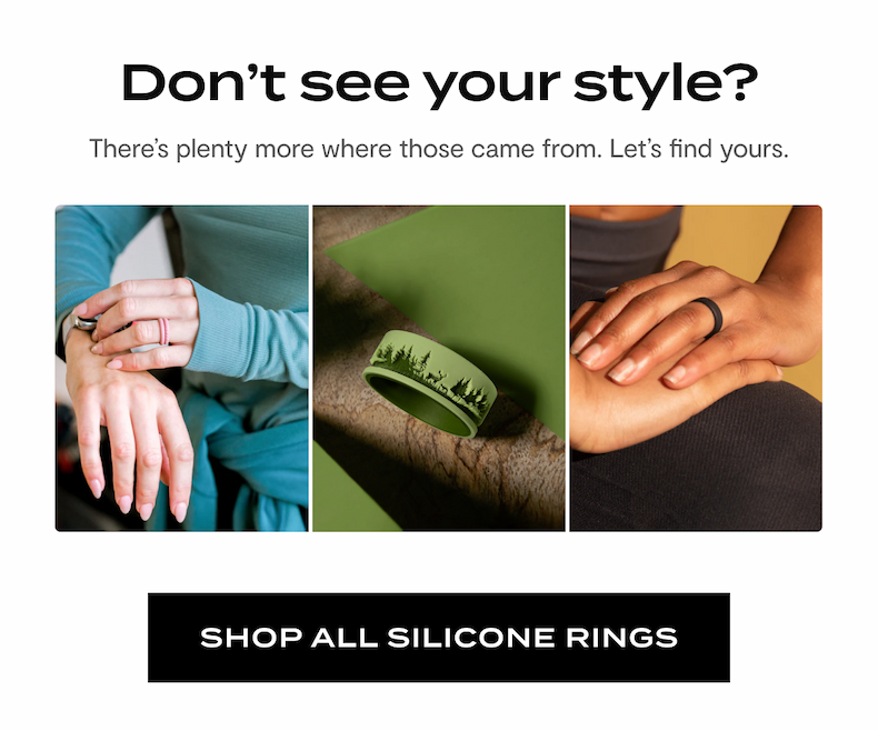 Don't see your style? Shop all silicone rings