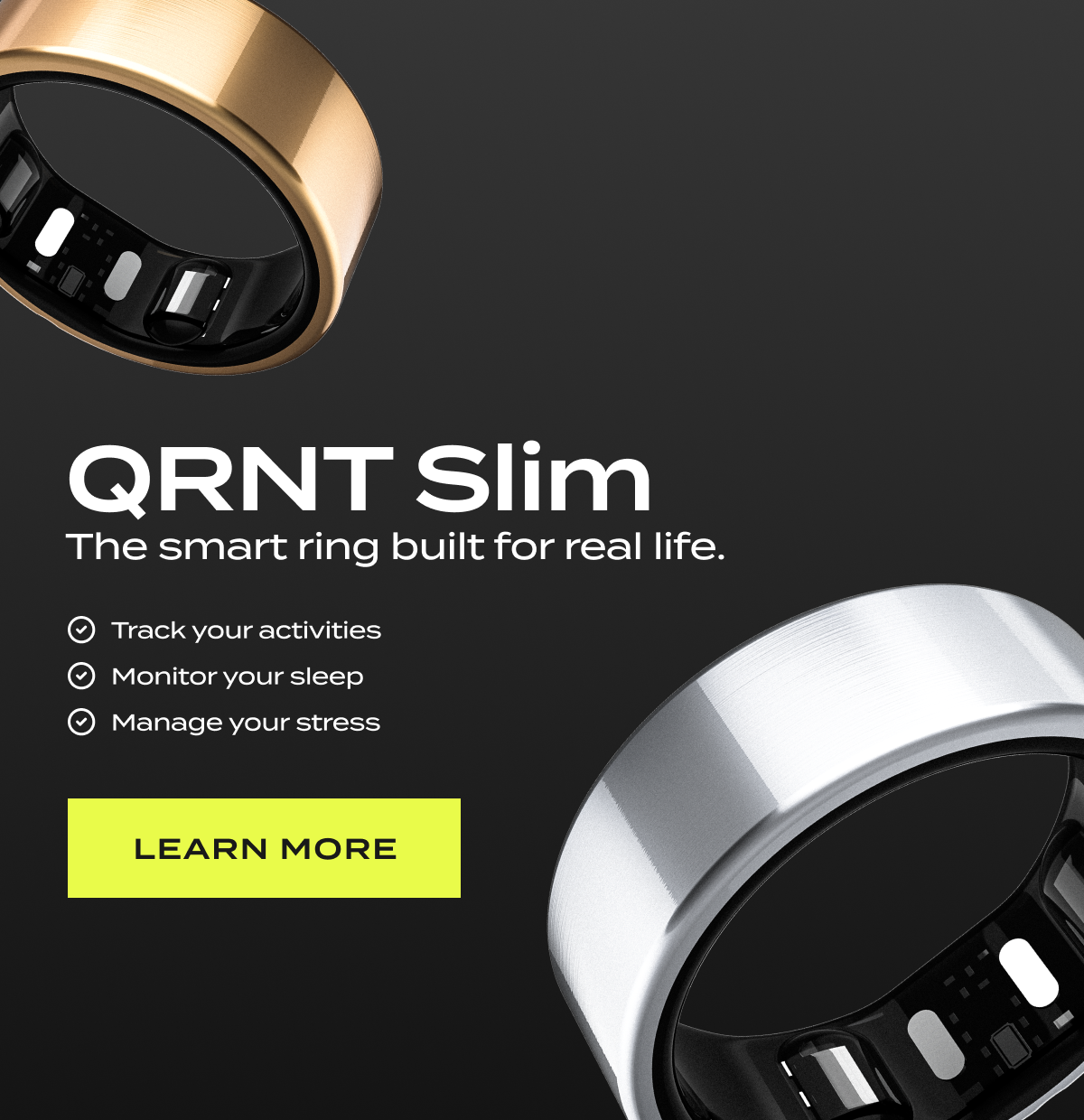 QRNT Slim, the smart ring built for real life