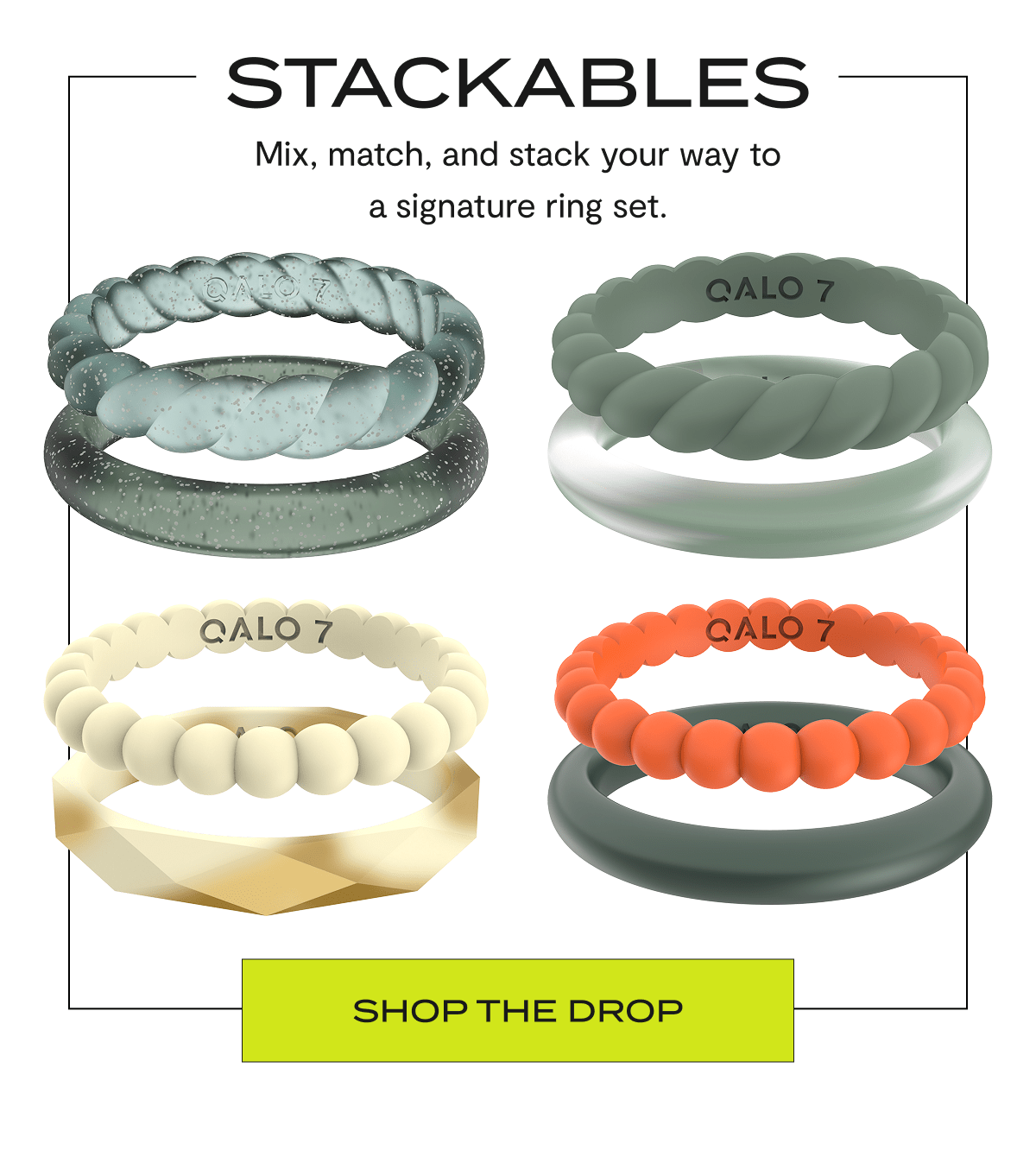 Stackables | Mix, match, and stack your way to a signature ring set. | Shop The Drop