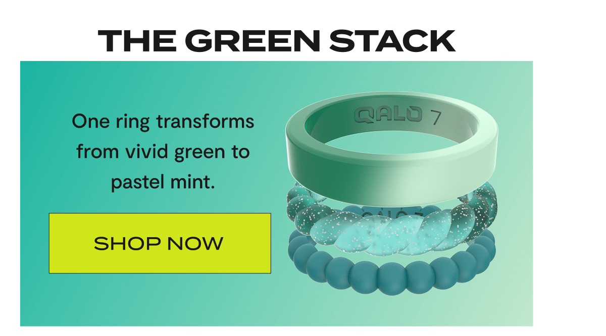 The Green Stack | One ring transforms from vivid green to pastel mint. | Shop Now