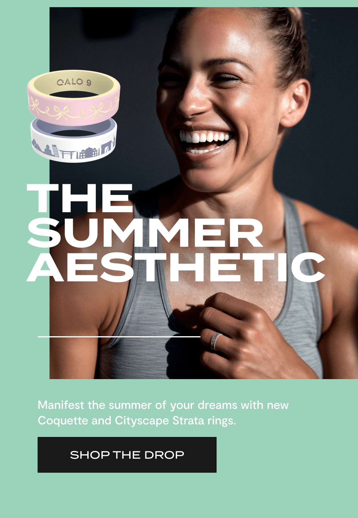 The Summer Aesthetic | Manifest the summer of our dreams with new Coquette and Cityscape Strata rings. | Shop the Drop