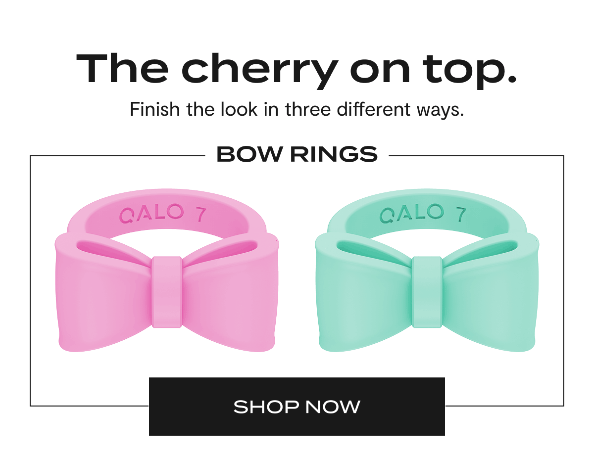 The cherry on top. | Finish the look in three different ways. | Bow Rings | Shop Now