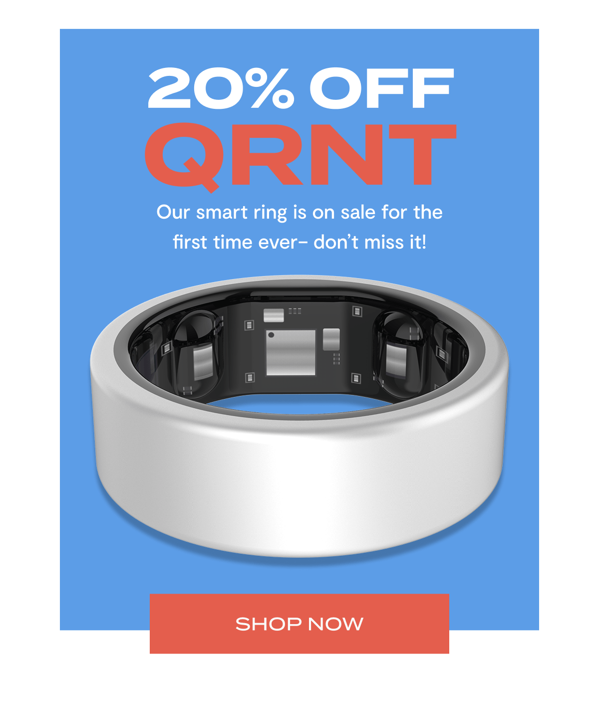 20% Off QRNT | Our smart ring is on sale for the first time ever– don’t miss it! | Shop now