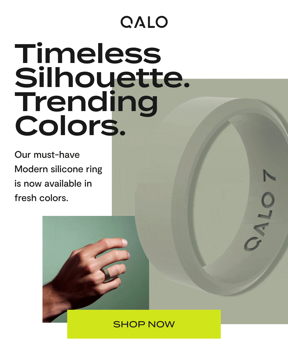 Qalo | Timeless Silhouette. Trending Colors. | Our must-have Modern silicone ring is now available in fresh colors. | Shop Now