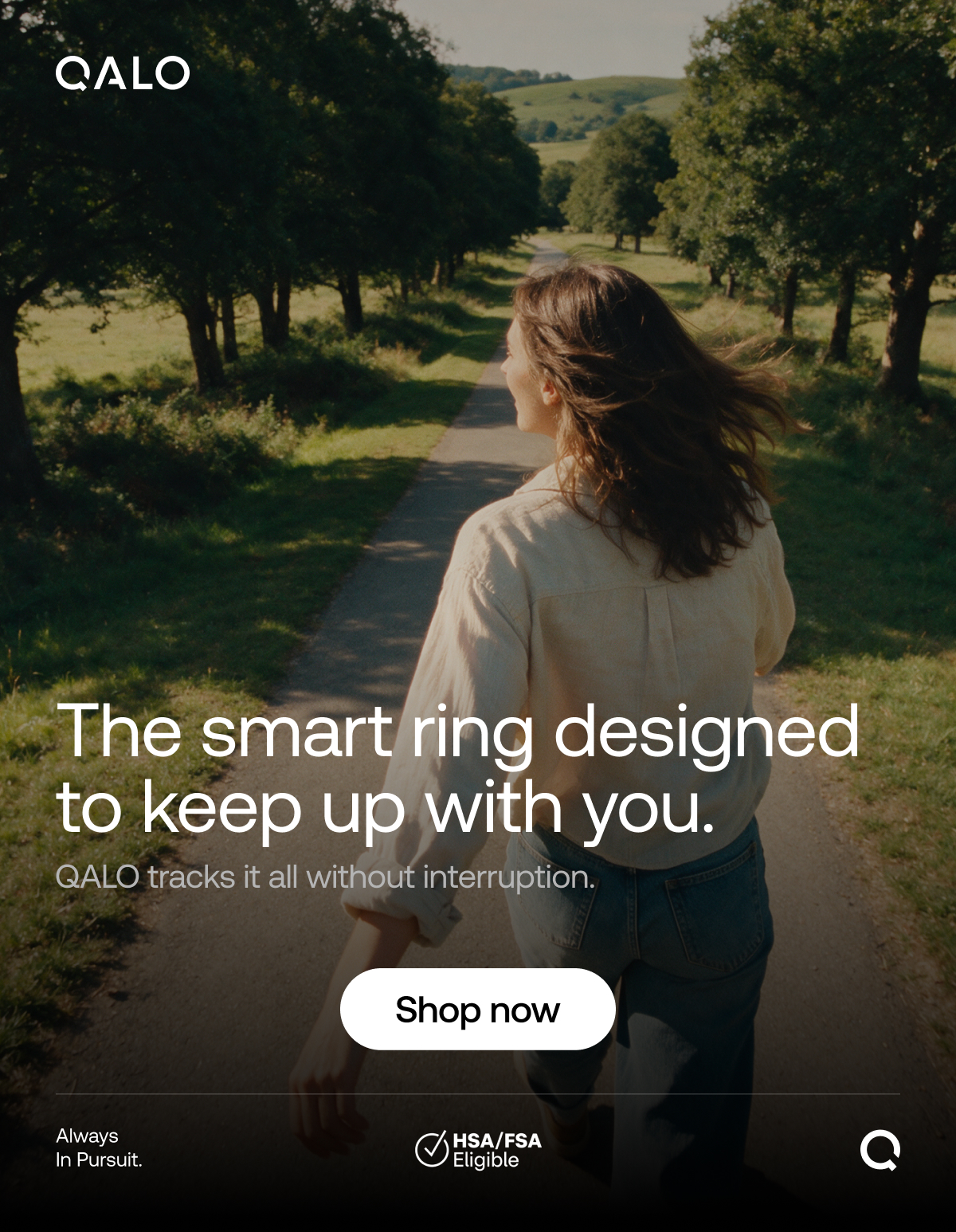 The smart ring designed to keep up with you.