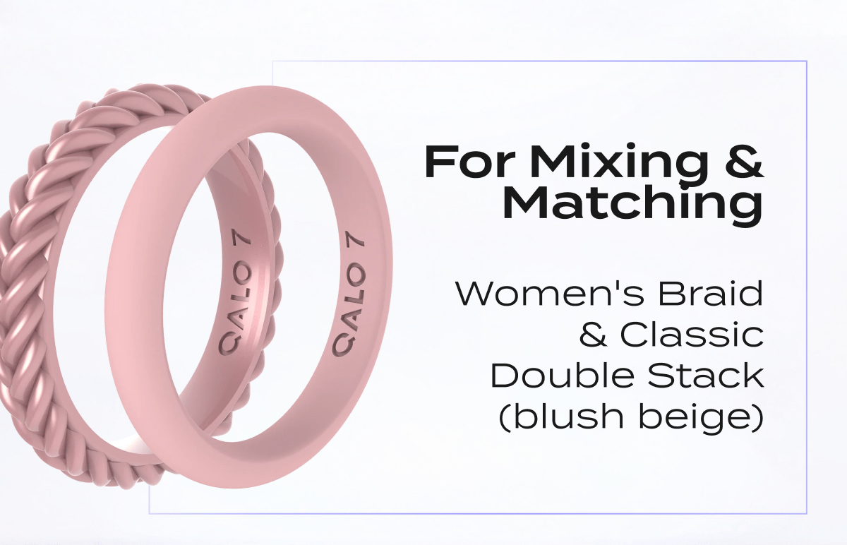 For Mixing & Matching | Women's Braid & Classic Double Stack (blush beige)