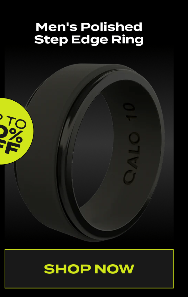Men's Polished Step Edge Ring | Shop Now
