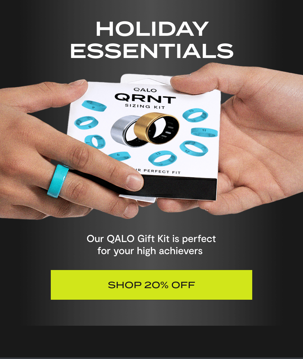 Holidays Essentials | Our QALO Gift Kit is perfect for your high achievers | Shop 20% Off