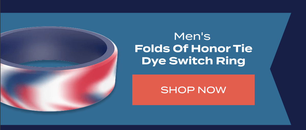 Men's RWB Folds of Honor Step Edge Ring | Shop Now