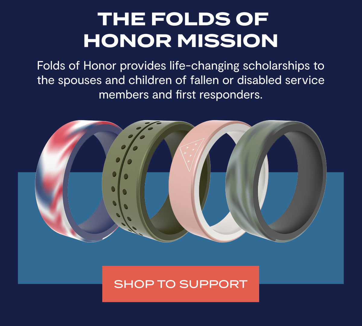 The Folds of Honor Mission | Folds of Honor provides life-changing scholarships to the spouses and children of fallen or disabled service members and first responders. | Shop To Support